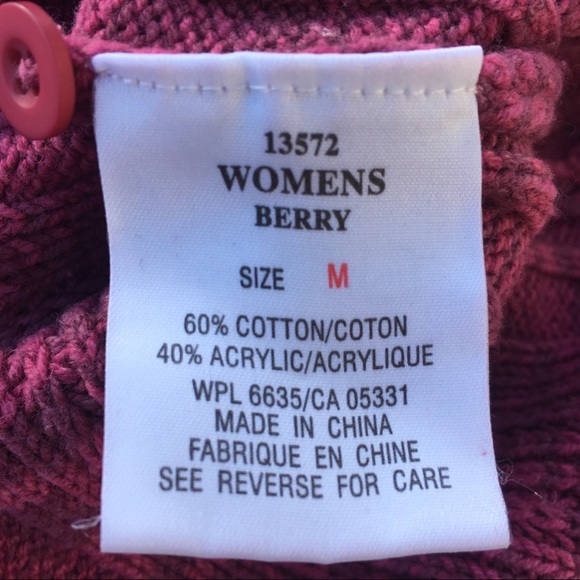 Woolrich cotton button front sweater in Berry - Picture 7 of 8